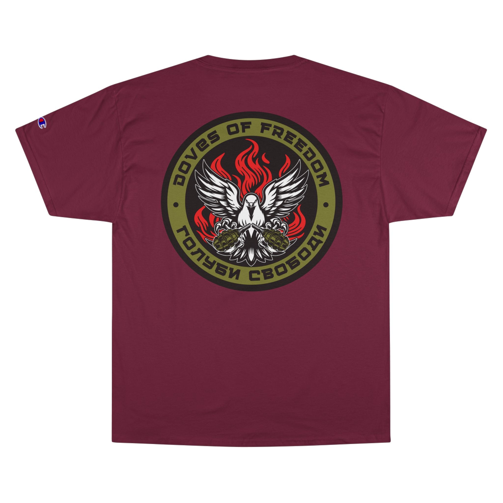 Champion x Doves Of Freedom Tee, Casual Wear, Cardinal