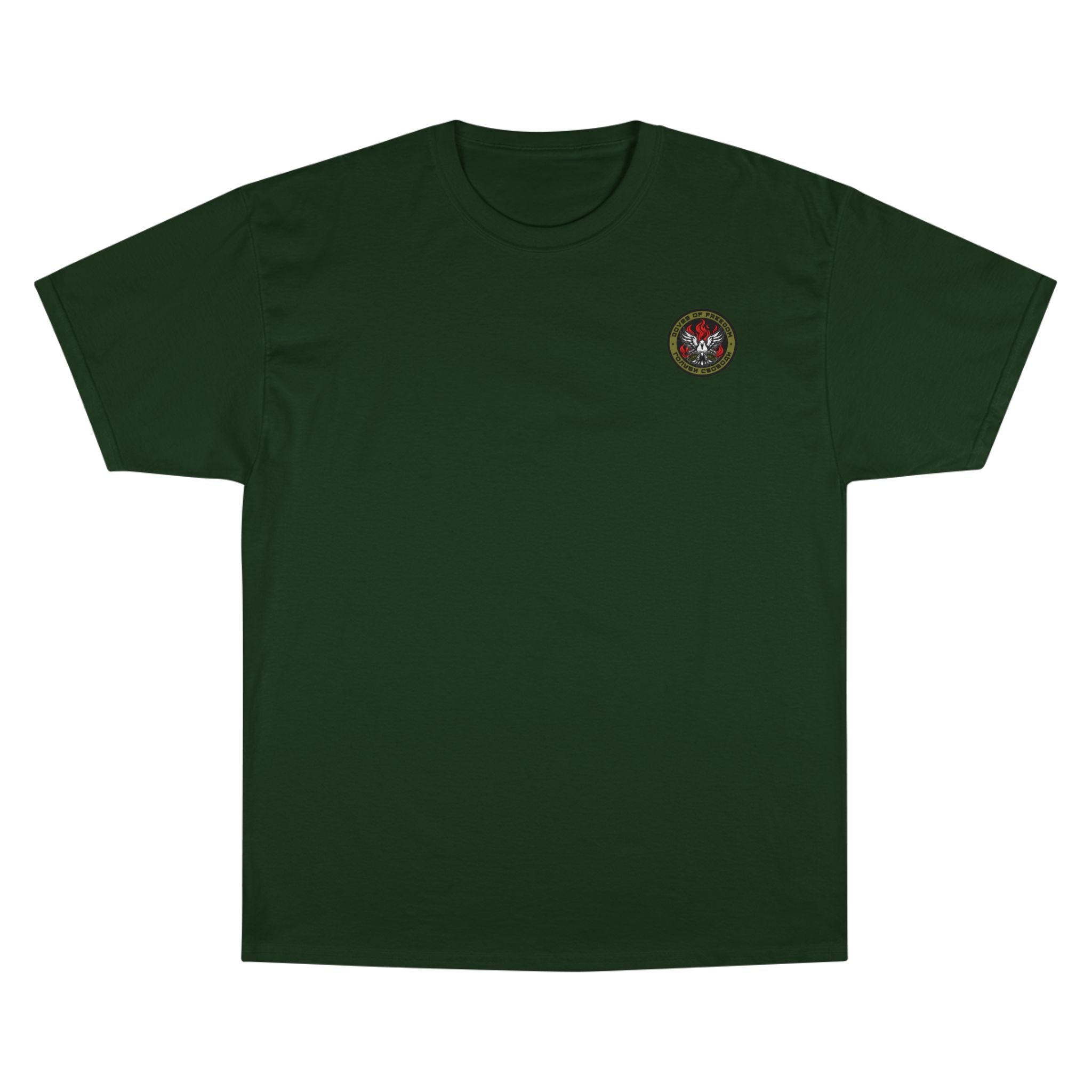 Champion x Doves Of Freedom Tee, Casual Wear, Dark Green