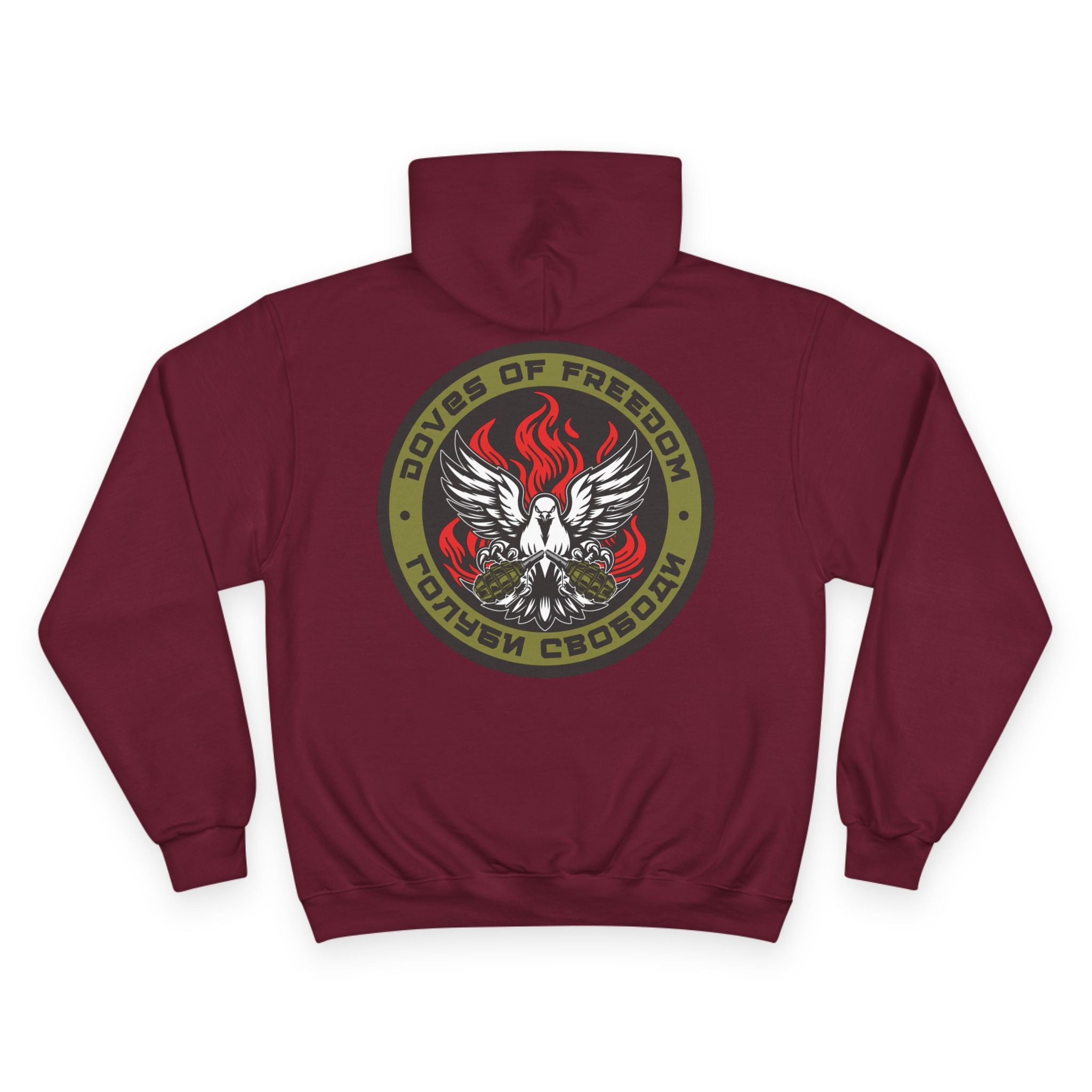 Champion x Doves Of Freedom Hoodie, Warm, Cozy, Cardinal