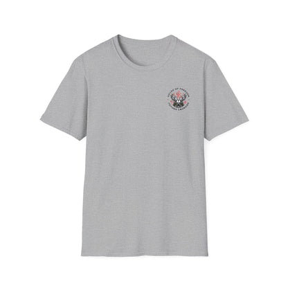 Unisex Tee ''Doves Of Freedom'' DoF Logo Text: Black