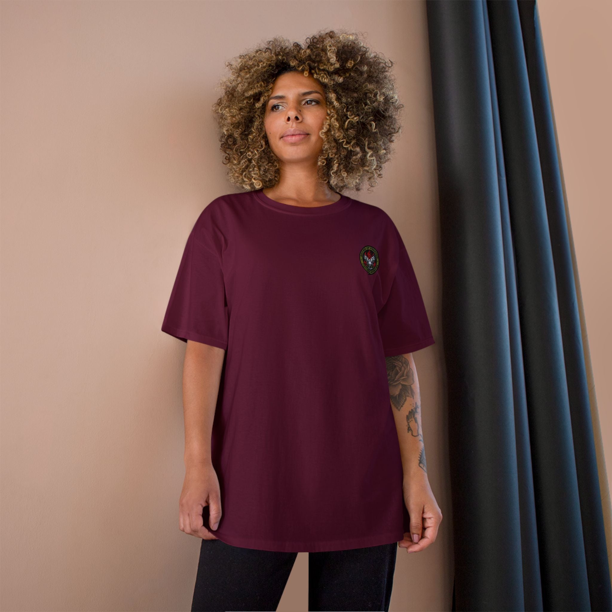 Champion x Doves Of Freedom Tee, Casual Wear, Cardinal