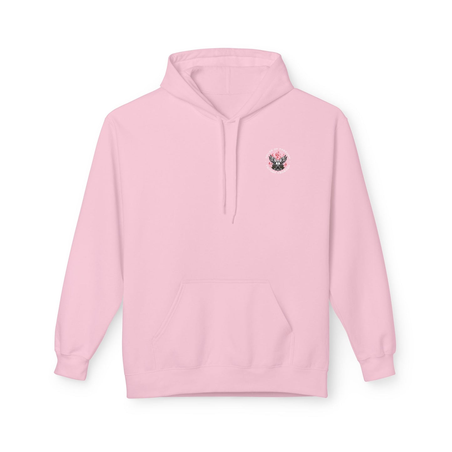 Unisex Hoodie '' Doves Of Freedom" Logo Text: White