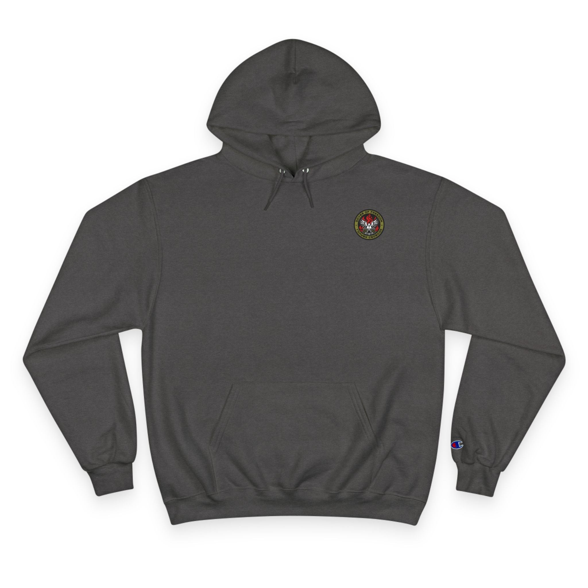 Champion x Doves Of Freedom Hoodie, Warm, Cozy, Graphite Grey