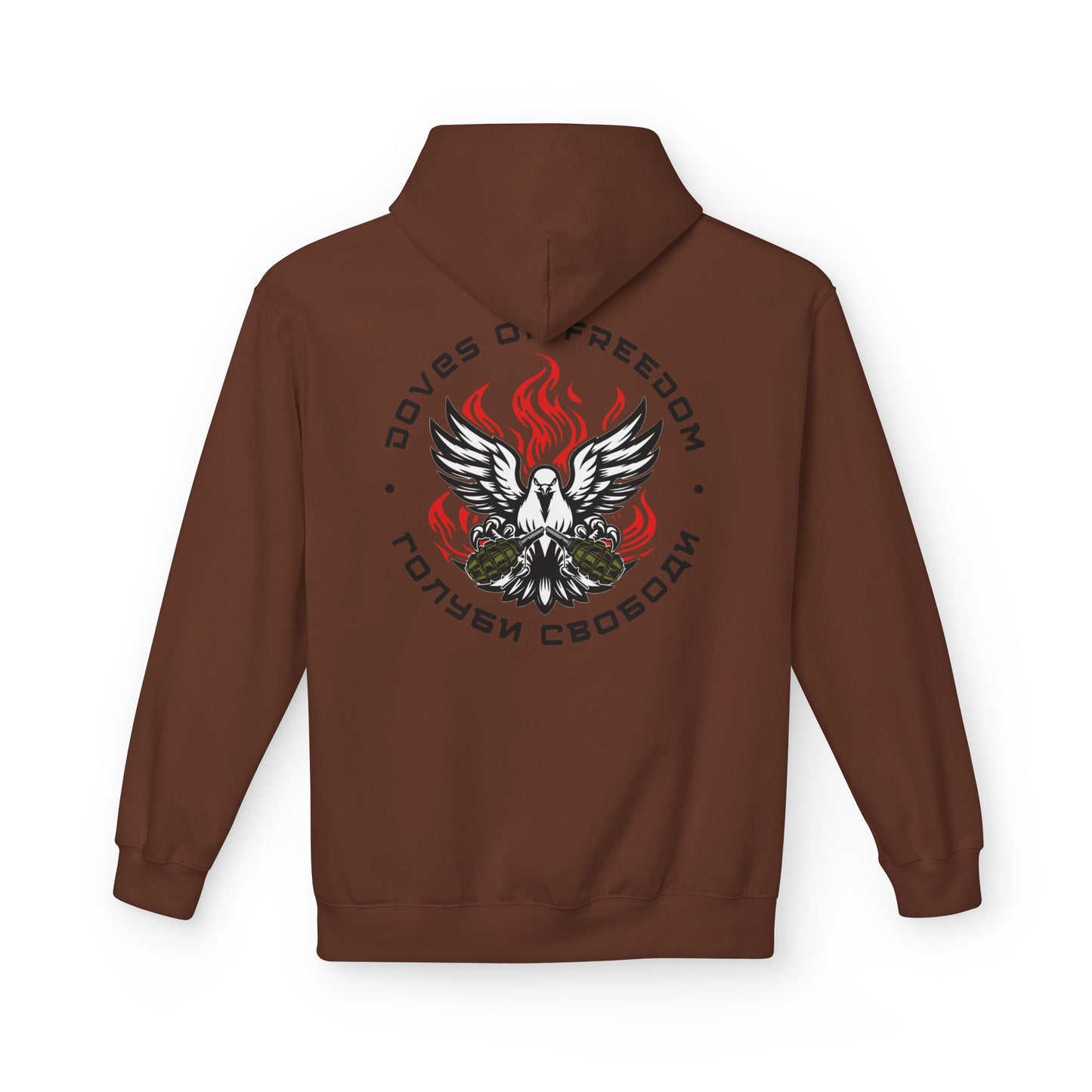 Unisex Hoodie 'Doves Of Freedom'' Text of Logo: Black