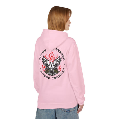 Unisex Hoodie 'Doves Of Freedom'' Text of Logo: Black