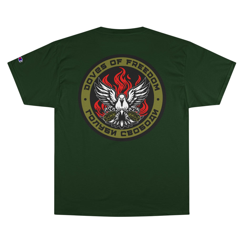 Champion x Doves Of Freedom Tee, Casual Wear, Dark Green