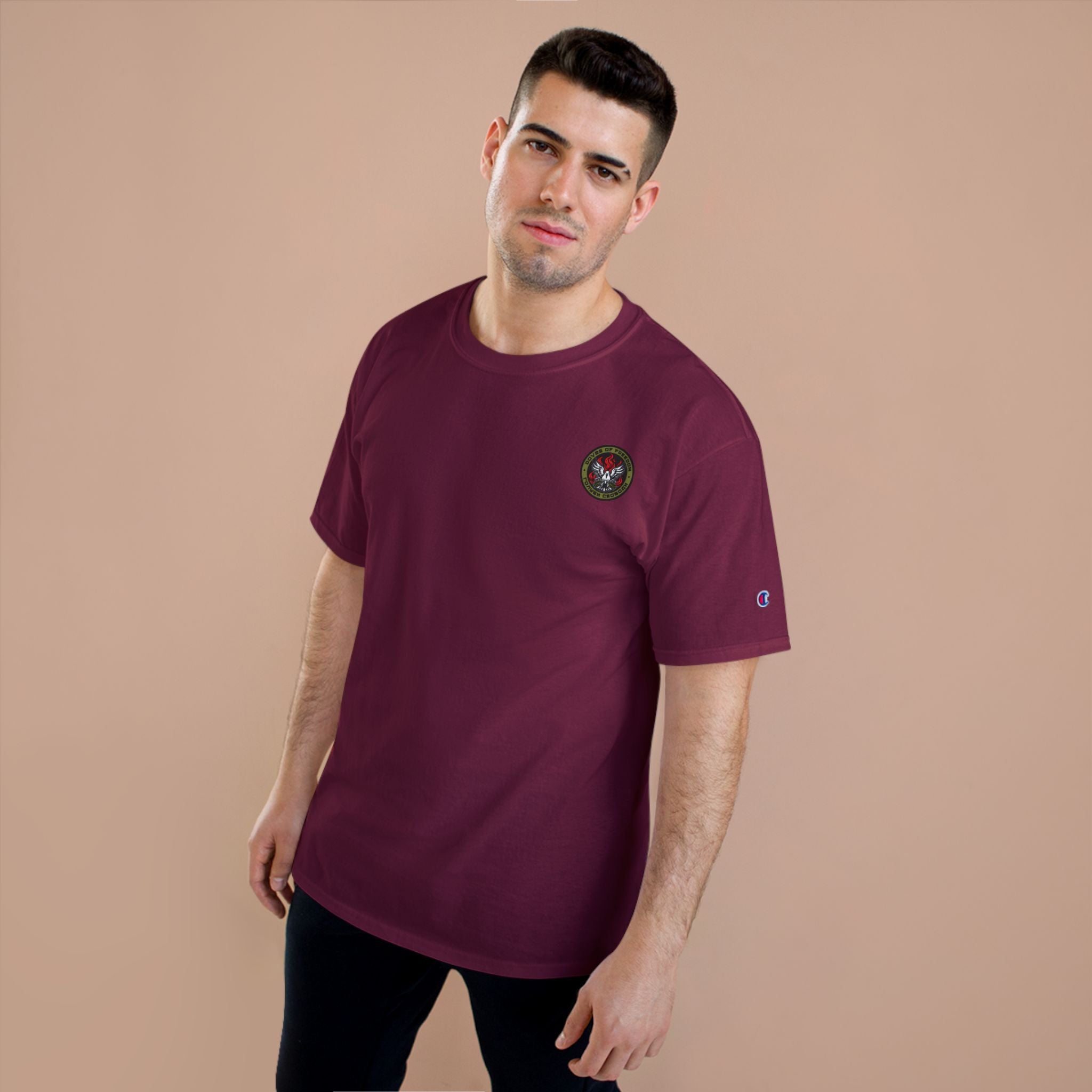 Champion x Doves Of Freedom Tee, Casual Wear, Cardinal