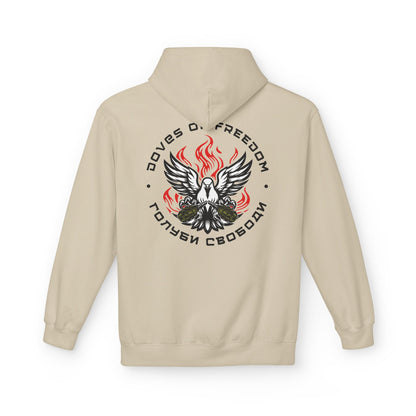 Unisex Hoodie 'Doves Of Freedom'' Text of Logo: Black