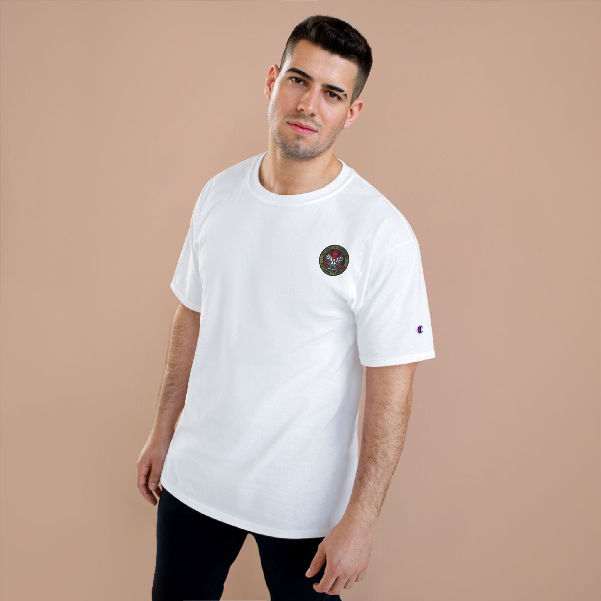 Champion x Doves Of Freedom Tee, Casual Wear, White
