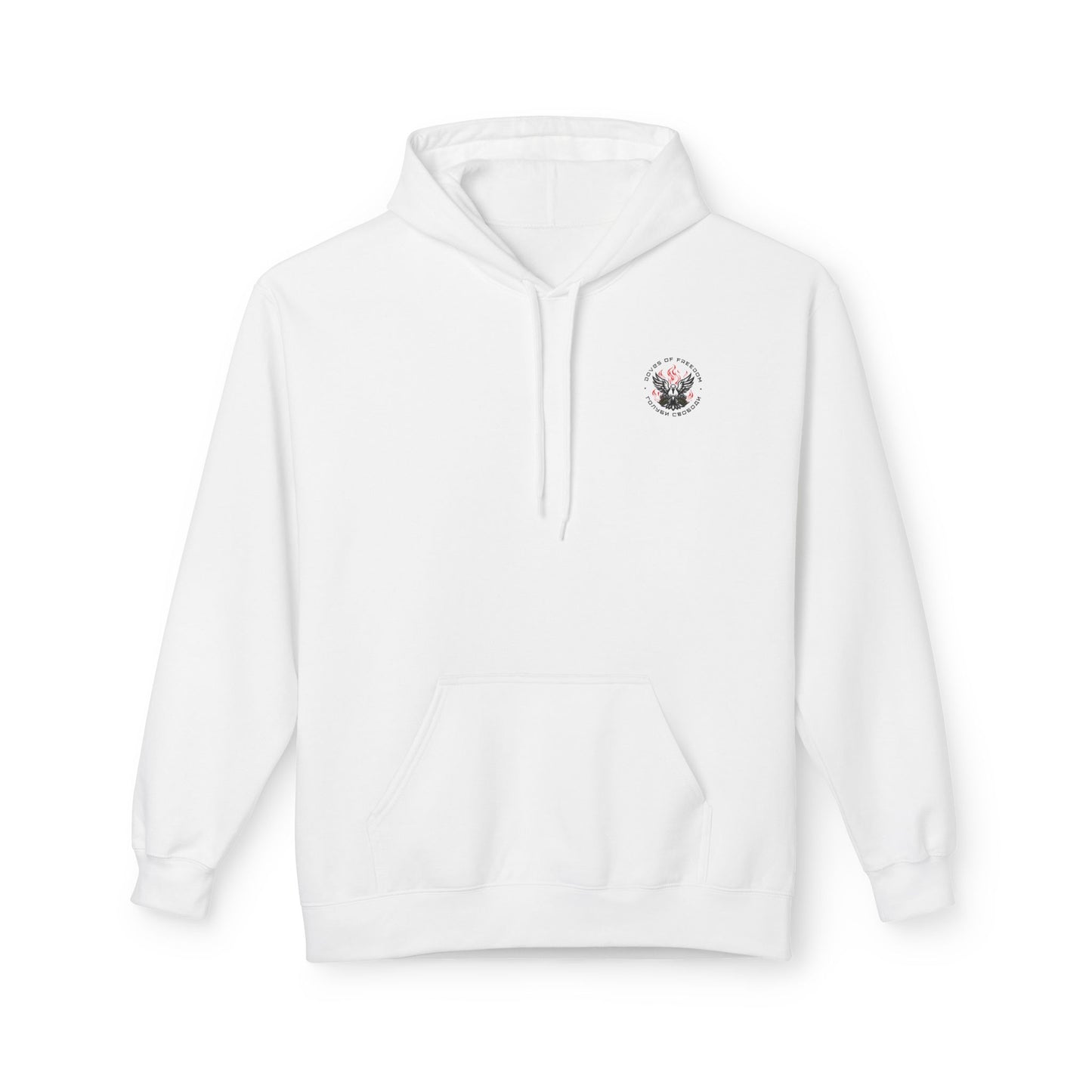 Unisex Hoodie 'Doves Of Freedom'' Text of Logo: Black