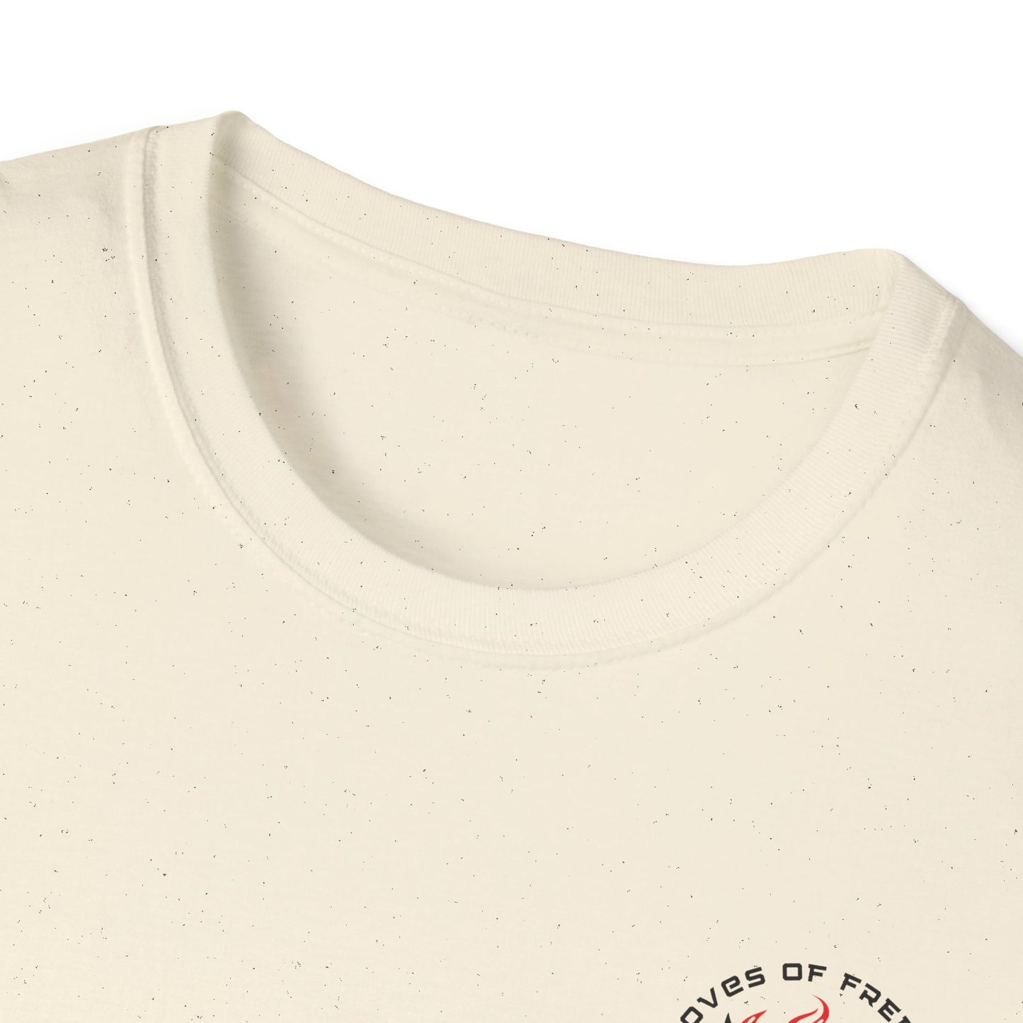 Unisex Tee ''Doves Of Freedom'' DoF Logo Text: Black